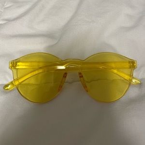Yellow transparent sunglasses